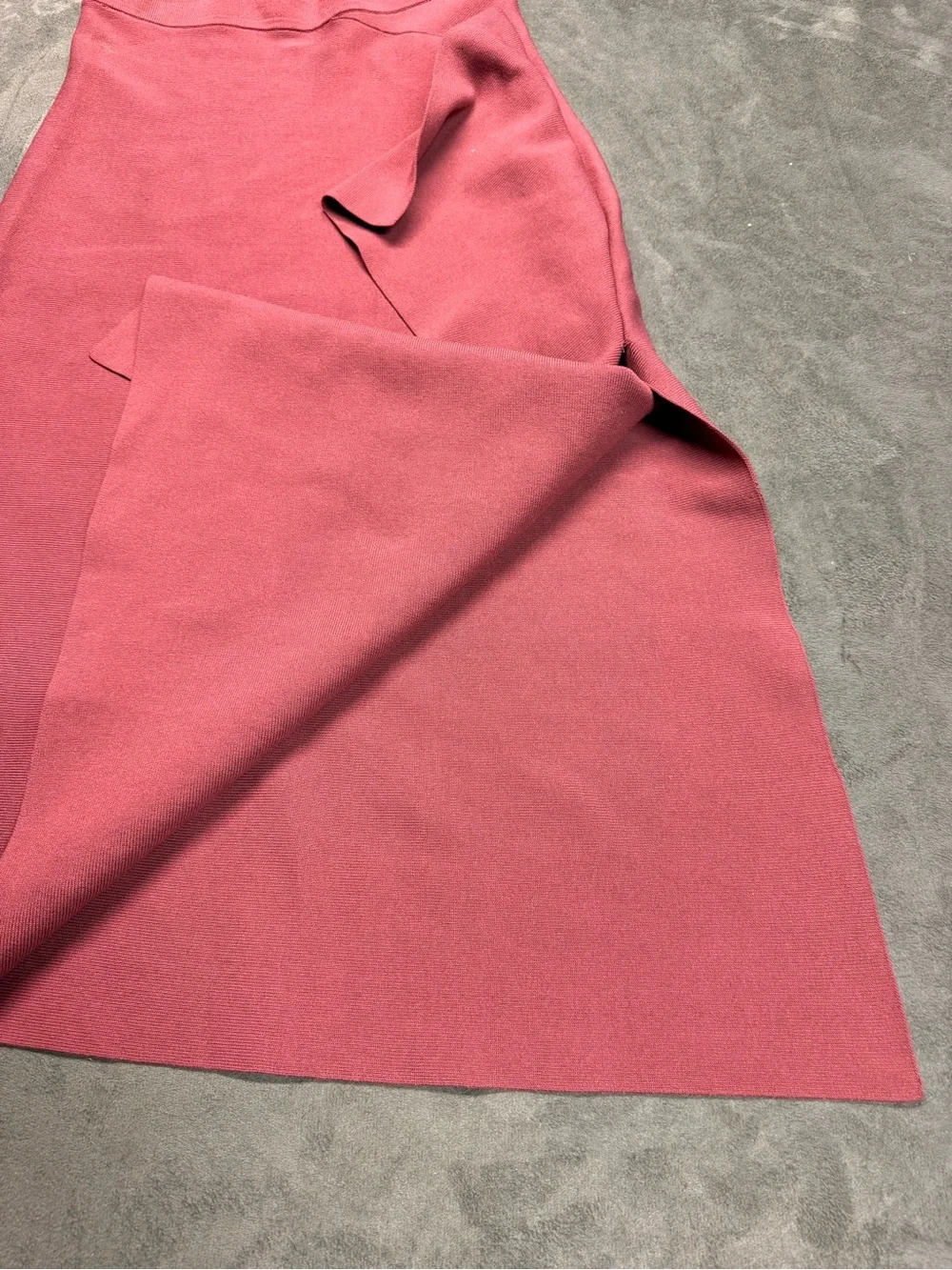 Babaton Pamella Plum Midi Skirt with Flutter - Picture 6 of 9